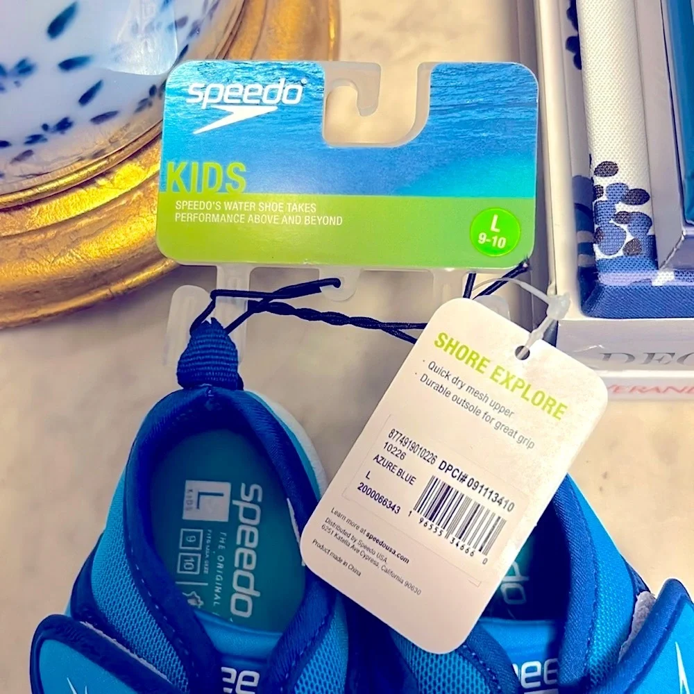✨BNWT - Speedo Kids' Shore Explorer Water Shoes - Blue - size Large✨